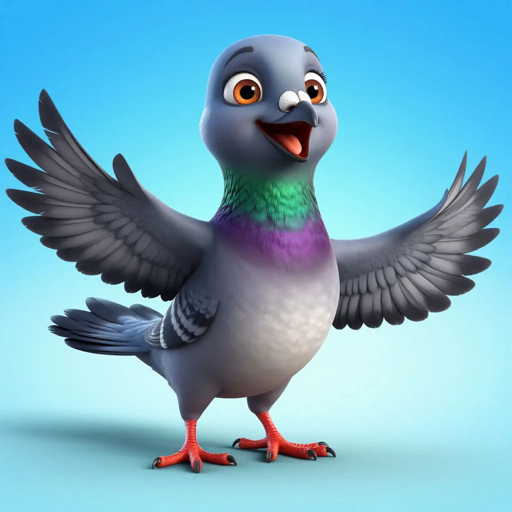 Pigeon sidekick character