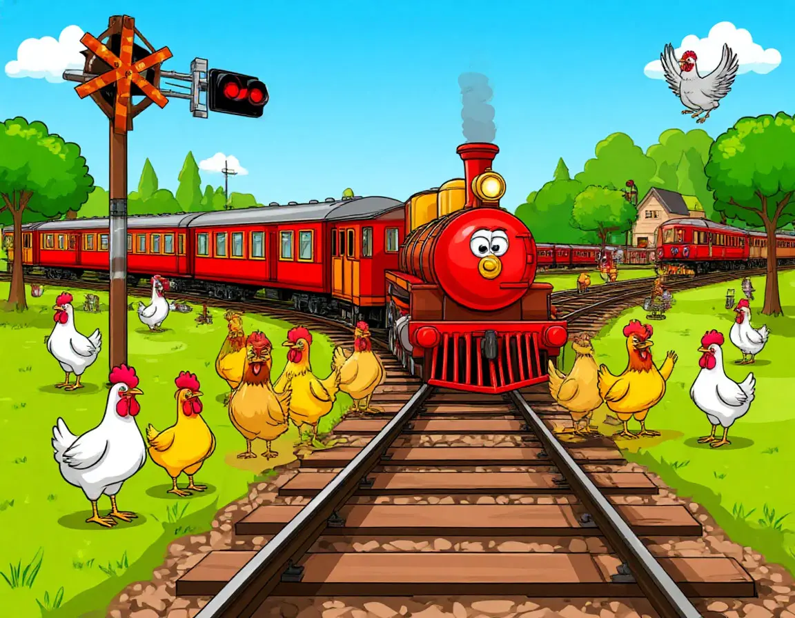 Rail crossing chaos