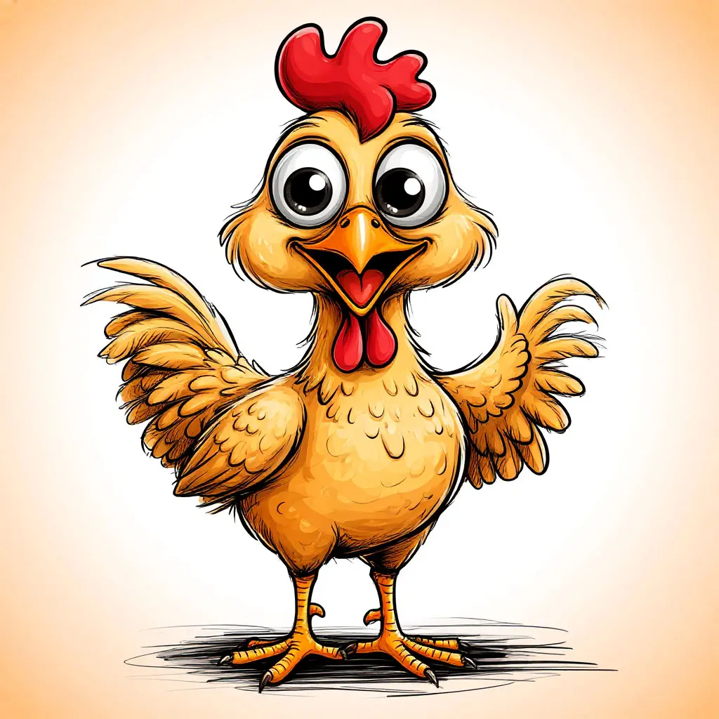Early chicken character sketch